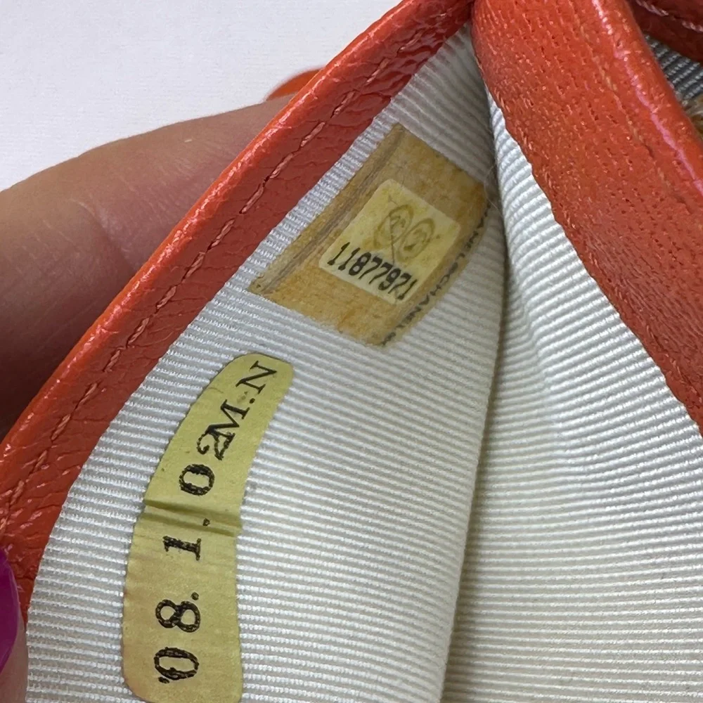 CHANEL CC Diamond Embossed Coral Leather Wallet SHW Sticker #11 2006-08 COA - Picture 12 of 13